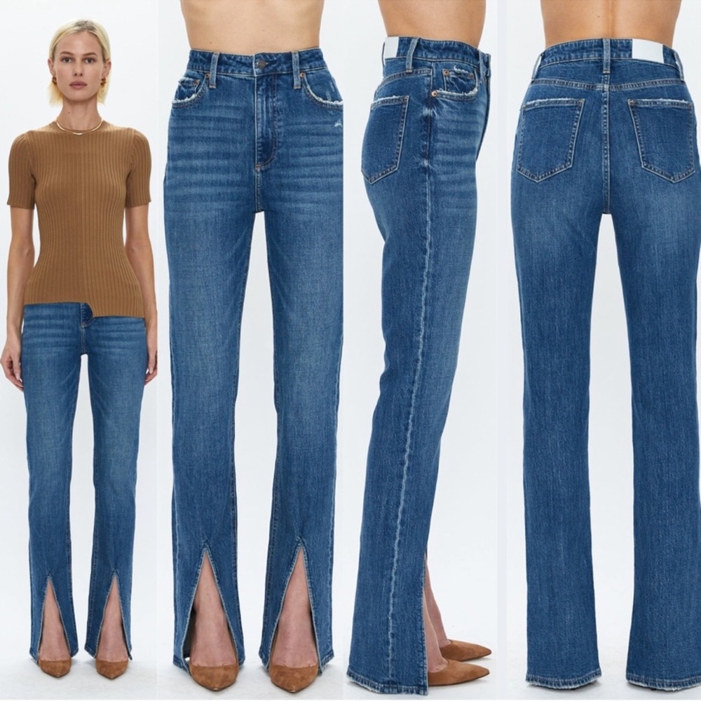Revolve PISTOLA Jeans Colleen High Rise Slim Flare in Willow Size 30 NEW - Picture 3 of 13